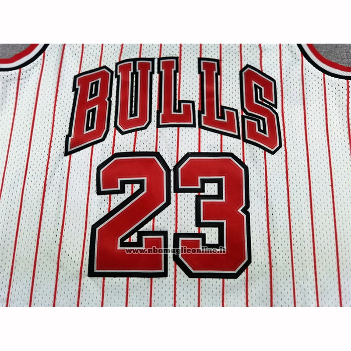 Maglia Chicago Bulls Michael Jordan No 23 Reload Mitchell & Ness 1997-98 Bianco